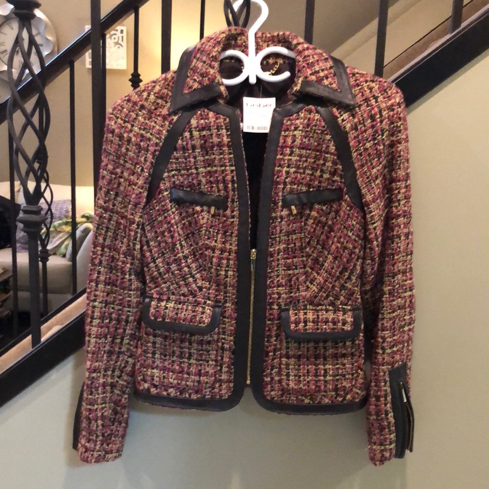 Bebe moto jacket with pockets NWT size 2